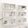 Wall Cube Shelf 6 pcs High Gloss White 60x15x23 cm Engineered Wood Colour high gloss white Size 60 x 15 x 23 cm Quantity in Package 6 Number of Pieces 1 