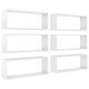 Stylish Wall Cube Shelf Set - High Gloss White | HipoMarket