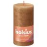 Bolsius Rustic Pillar Candles - Spice Brown, 4 pcs