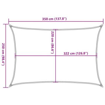 Sun Shade Sail Sand 3.5x2.5m | 100% Polyester Oxford