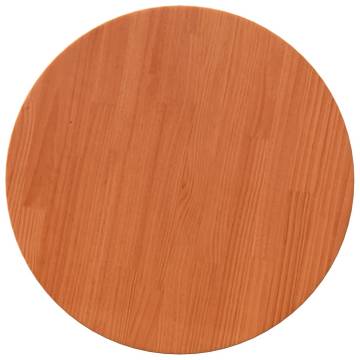 Round Wax Brown Pine Table Top Ø50 cm - Durable & Versatile