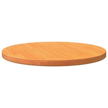 Round Wax Brown Pine Table Top Ø50 cm - Durable & Versatile