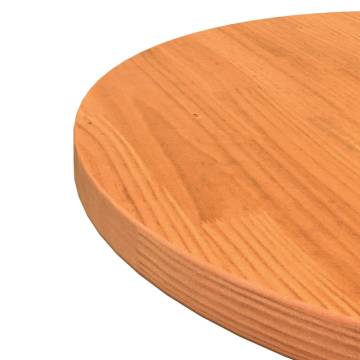 Round Wax Brown Pine Table Top Ø50 cm - Durable & Versatile