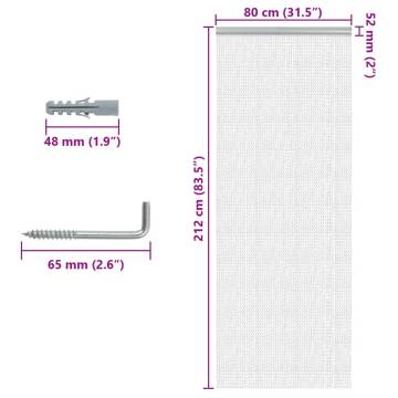 Aluminium Chain Door Fly Screen 80x212 cm - Durable & Effective