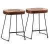 Bar Stools 2 pcs Dark Brown 40x29.5x53 cm Colour dark brown Size 40 x 29.5 x 53 cm Quantity in Package 2 Material leather and canvas 