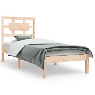 Solid Wood Pine Bed Frame 100x200 cm | HipoMarket