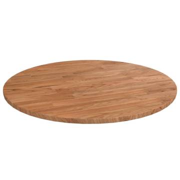 Round Solid Oak Table Top Ø50 cm - Light Brown Varnished