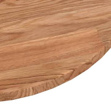 Round Solid Oak Table Top Ø50 cm - Light Brown Varnished