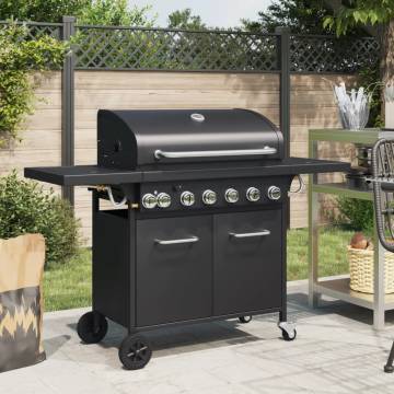 Gas BBQ Grill with 7 Burners - Durable & Spacious BBQ