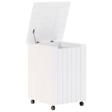 Laundry Basket with Wheels RANA - Solid Pine Wood | Hipomarket