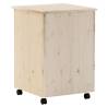 Laundry Basket with Wheels RANA - Solid Pine Wood - 45x45x64 cm