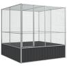 Aviary Silver 211x207x212 cm Steel - Safe & Sturdy Bird Cage