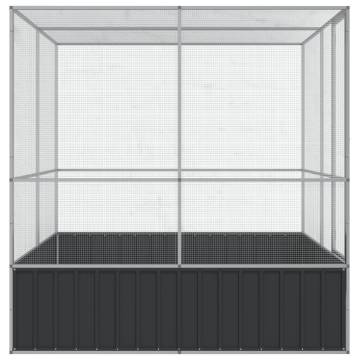 Aviary Silver 211x207x212 cm Steel - Safe & Sturdy Bird Cage