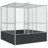 Aviary Silver 211x207x212 cm Steel - Safe & Sturdy Bird Cage