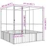 Aviary Silver 211x207x212 cm Steel - Safe & Sturdy Bird Cage