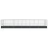 Aviary with Extension - Silver Steel 1139x307x212 cm | HipoMarket