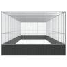 Aviary with Extension - Silver Steel 1139x307x212 cm | HipoMarket