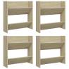 Wall Shoe Cabinets 4 pcs Sonoma Oak - Stylish & Space-Saving