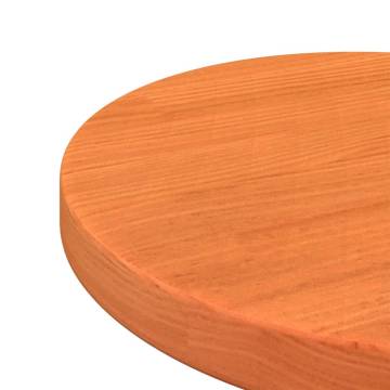 Table Top Round Wax Brown Ø30 cm - Solid Pine Wood | Hipomarket