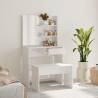 Dressing Table Set High Gloss White 74.5x40x141 cm Colour high gloss white Quantity in Package 1 