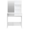 High Gloss White Dressing Table Set - Stylish & Functional