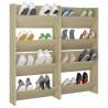 Wall Shoe Cabinets 4 pcs Sonoma Oak - Stylish & Space-Saving