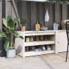 Outdoor Kitchen Cabinet White 106x55x64 cm Solid Wood Pine Colour white pine Size 106 x 55 x 64 cm Quantity in Package 1 Model 2 shelves 