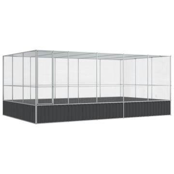 Aviary with Extension Silver 518x307 cm - Safe Bird Haven