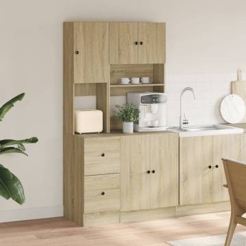 Sonoma Oak Kitchen Cabinet - 95x50x180 cm - Durable & Stylish