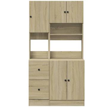 Sonoma Oak Kitchen Cabinet - 95x50x180 cm - Durable & Stylish