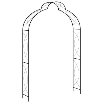 Elegant Black Garden Arch - 150x34x240 cm Iron Structure