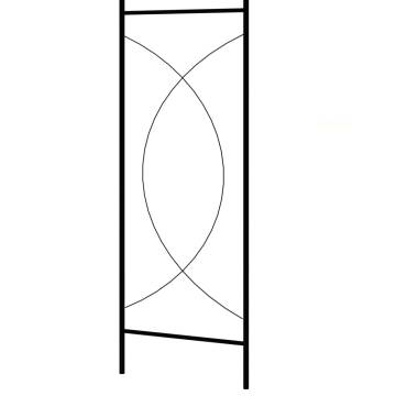 Elegant Black Garden Arch - 150x34x240 cm Iron Structure