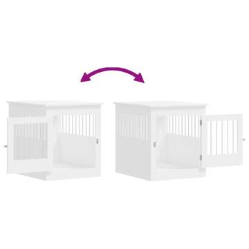 Stylish Dog Crate Furniture - White 64.5x80x71 cm