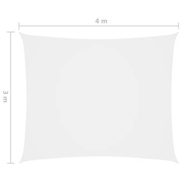 Sunshade Sail Oxford Fabric 3x4 m White - Outdoor Protection