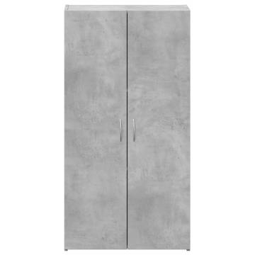 Concrete Grey File Cabinet - Stylish Office Storage (60x32x115cm)