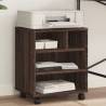 Printer Stand with Wheels Brown Oak 41x32x48 cm Colour brown oak 