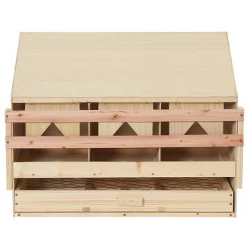 Chicken Laying Nest - 3 Compartments, Solid Pine Wood | HipoMarket