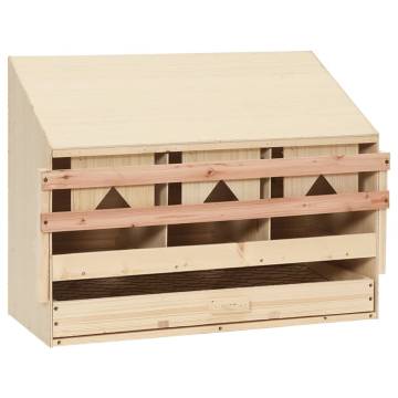 Chicken Laying Nest - 3 Compartments, Solid Pine Wood | HipoMarket