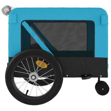 Pet Bike Trailer - Blue & Black Oxford Fabric | HipoMarket UK