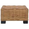 Stylish Natural Rattan Coffee Table - 47x47x28 cm