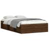 Brown Oak Bed Frame 120x200 cm - Modern Bedroom Furniture