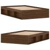 Brown Oak Bed Frame 120x200 cm - Modern Bedroom Furniture