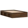 Brown Oak Bed Frame 120x200 cm - Modern Bedroom Furniture