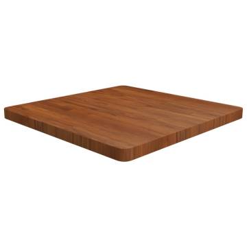 Square Dark Brown Table Top 70x70cm - Solid Oak Wood