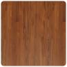 Square Dark Brown Table Top 70x70cm - Solid Oak Wood