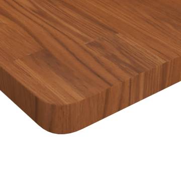 Square Dark Brown Table Top 70x70cm - Solid Oak Wood