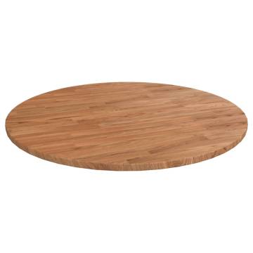 Round Light Brown Oak Table Top Ø70 cm - Solid Wood