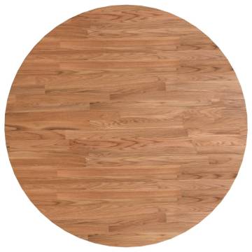 Round Light Brown Oak Table Top Ø70 cm - Solid Wood