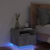 Bedside Cabinet with LED Lights Concrete Grey 40x39x37 cm Colour concrete grey Quantity in Package 1 