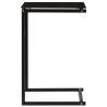 Side Table Black 40x40x60 cm - Modern Tempered Glass Design